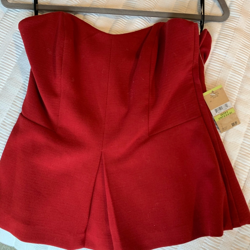 Valentino red peplum top